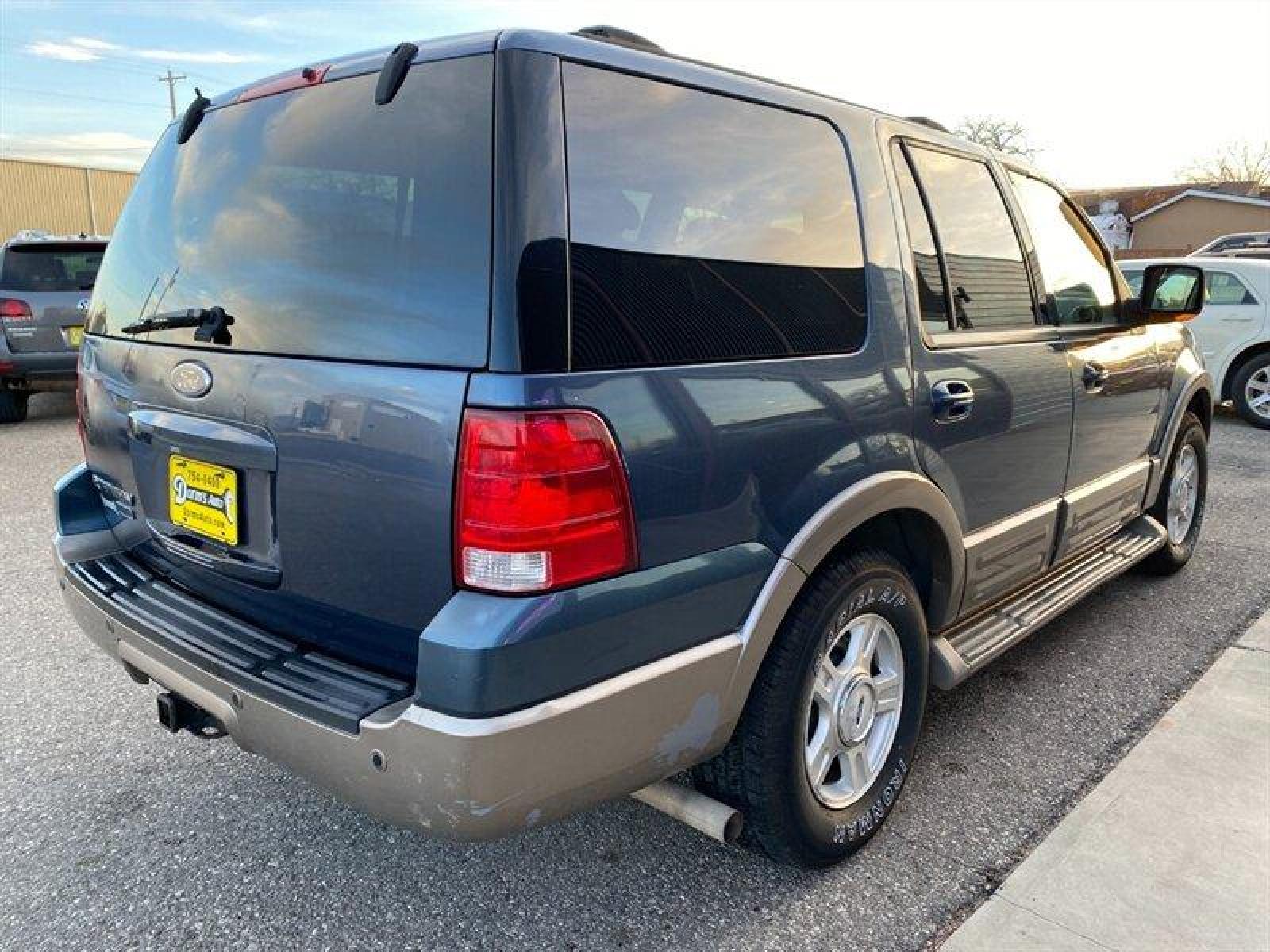 2003 Blue Ford Expedition Eddie Bauer (1FMFU18L13L) with an Triton 5.4L V8 260hp 350ft. lbs. engine, Automatic transmission, located at 842 E South Street, Powell, WY, 82435, (307) 754-7289, 44.752300, -108.746933 - Photo #3