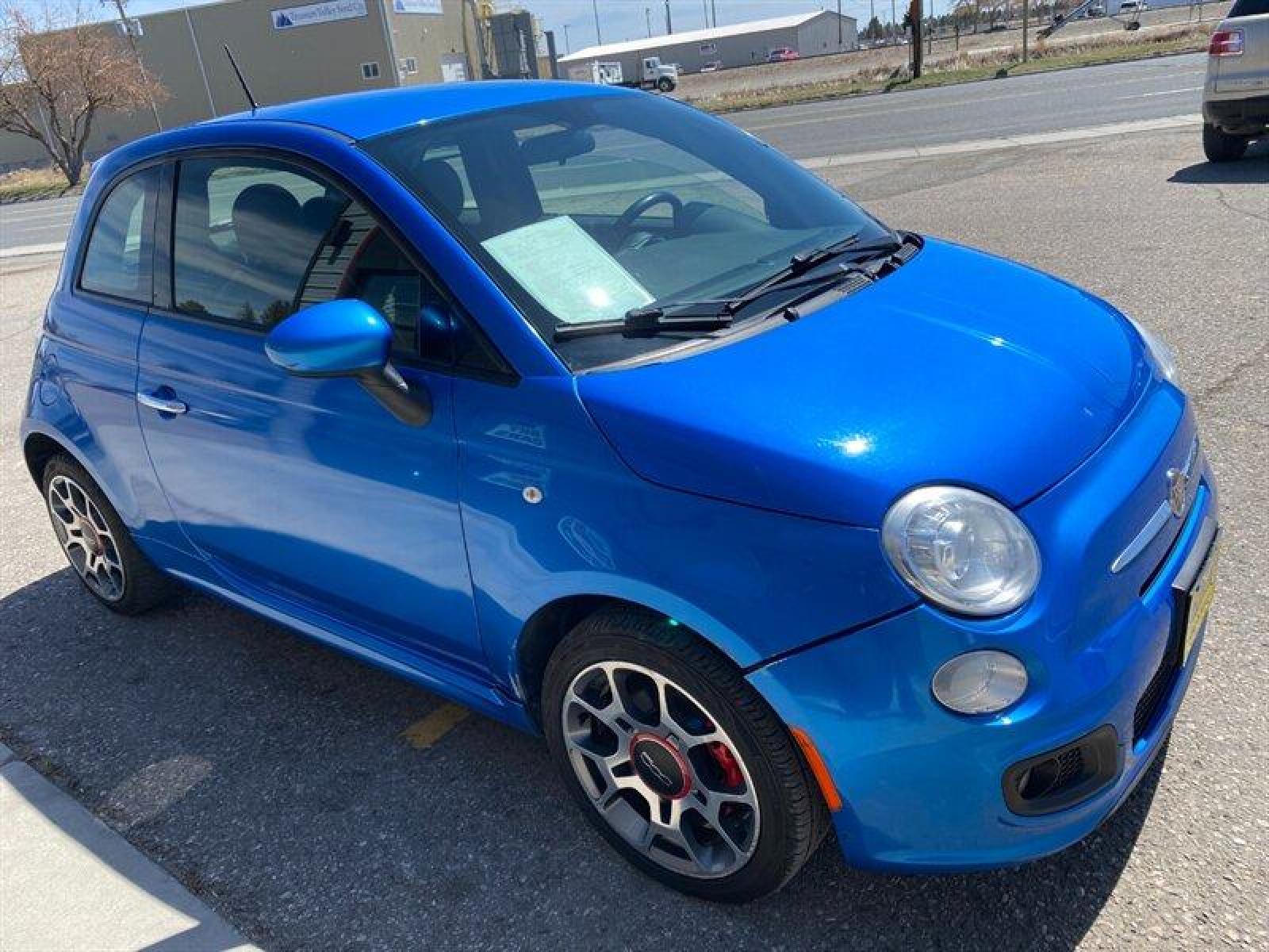 2015 Blue FIAT 500 Sport (3C3CFFBR7FT) with an 1.4L I4 101hp 98ft. lbs. engine, 5 Speed Manual transmission, located at 842 E South Street, Powell, WY, 82435, (307) 754-7289, 44.752300, -108.746933 - Photo #1