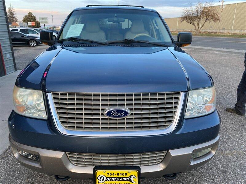 2003 Medium Wedgewood Blue Clearcoat Ford Expedition Eddie Bauer (1FMFU18L13L) with an Triton 5.4L V8 260hp 350ft. lbs. engine, Automatic transmission, located at 842 E South Street, Powell, WY, 82435, (307) 754-7289, 44.752300, -108.746933- Photo#26