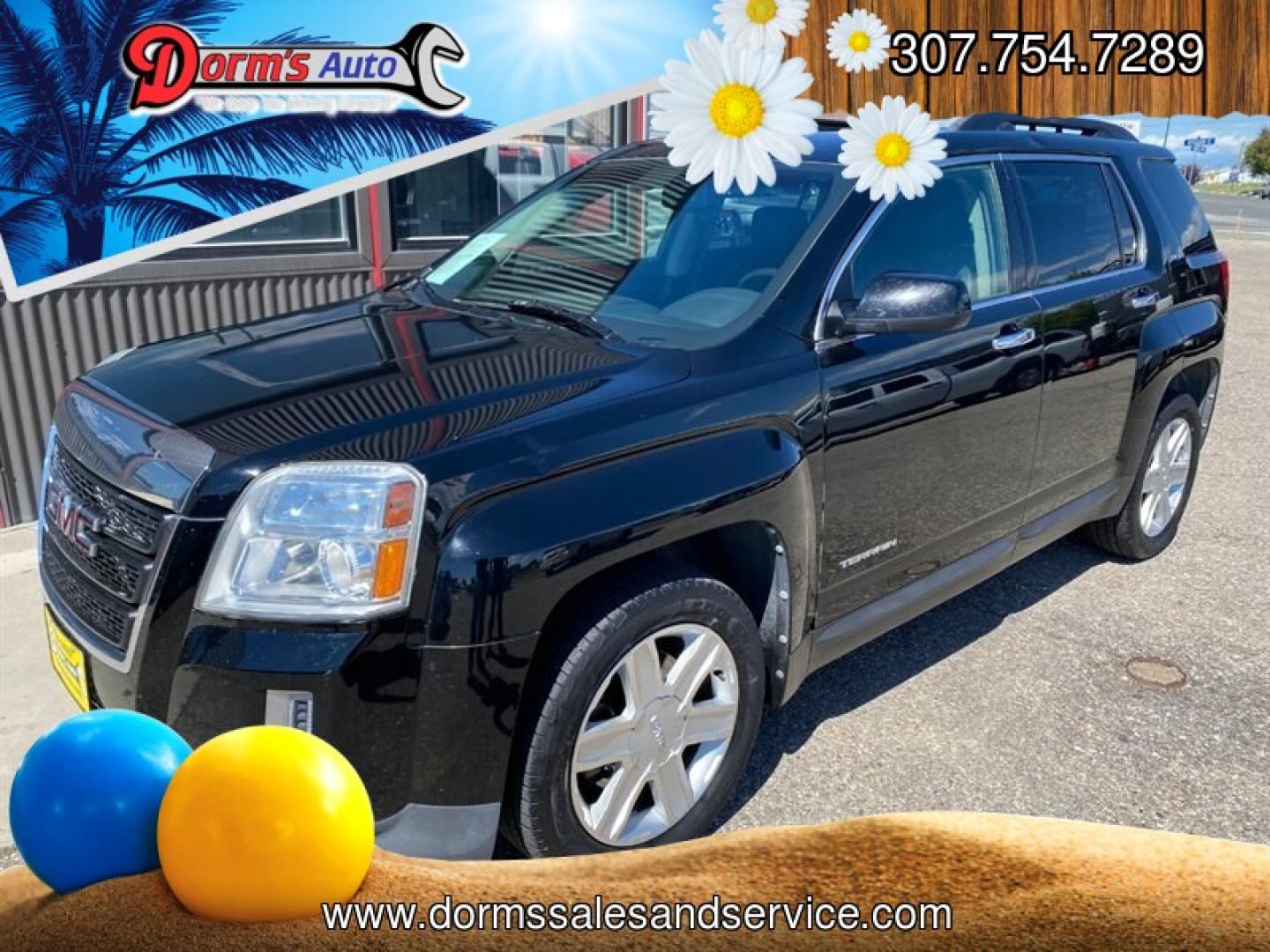 2010 Black GMC Terrain SLT-1 (2CTALFEWXA6) with an 2.4L I4 182hp 174ft. lbs. engine, 6-Speed Shiftable Au transmission, located at 842 E South Street, Powell, WY, 82435, (307) 754-7289, 44.752300, -108.746933- Photo#0
