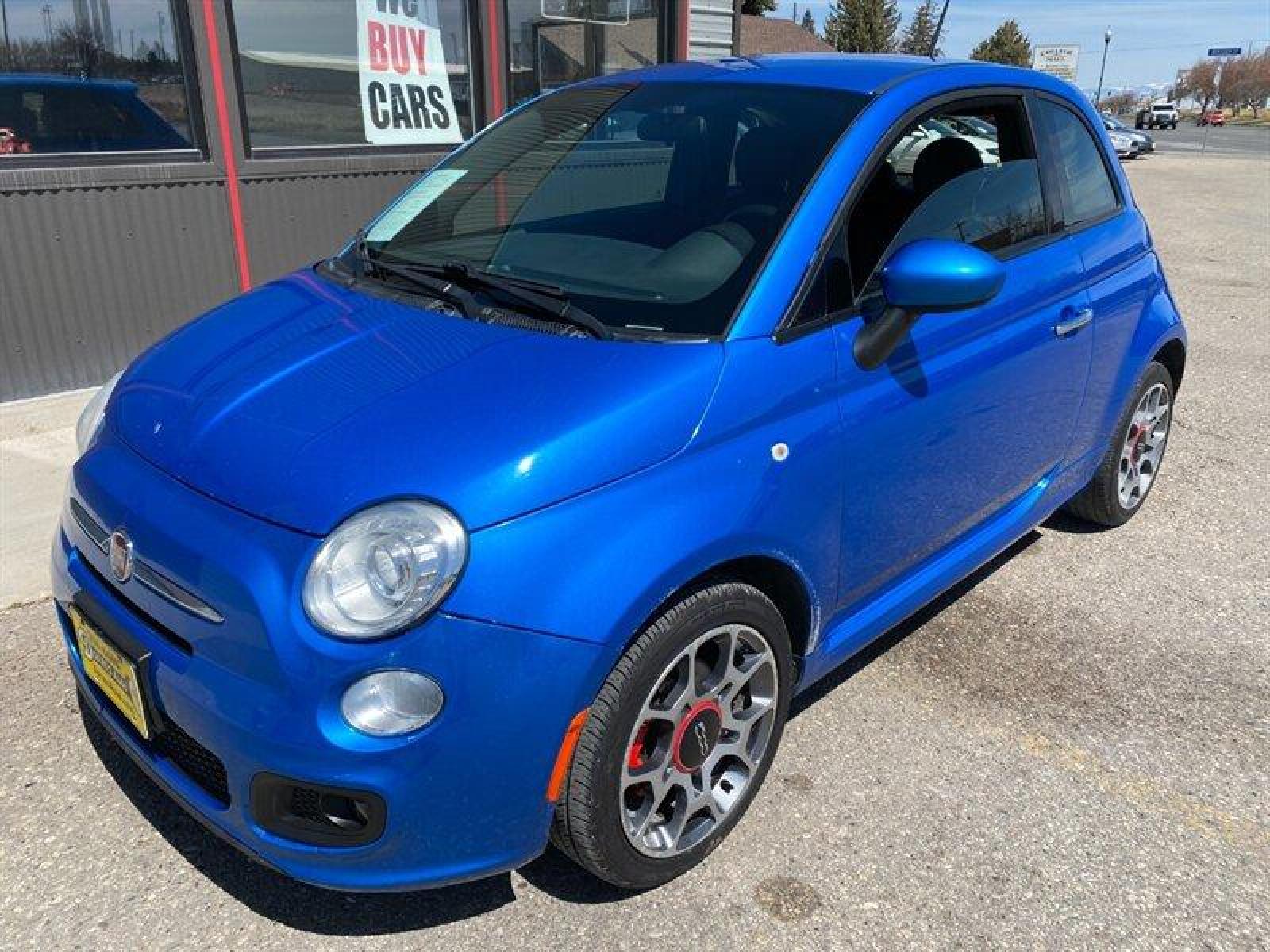 2015 Blue FIAT 500 Sport (3C3CFFBR7FT) with an 1.4L I4 101hp 98ft. lbs. engine, 5 Speed Manual transmission, located at 842 E South Street, Powell, WY, 82435, (307) 754-7289, 44.752300, -108.746933 - Photo #0