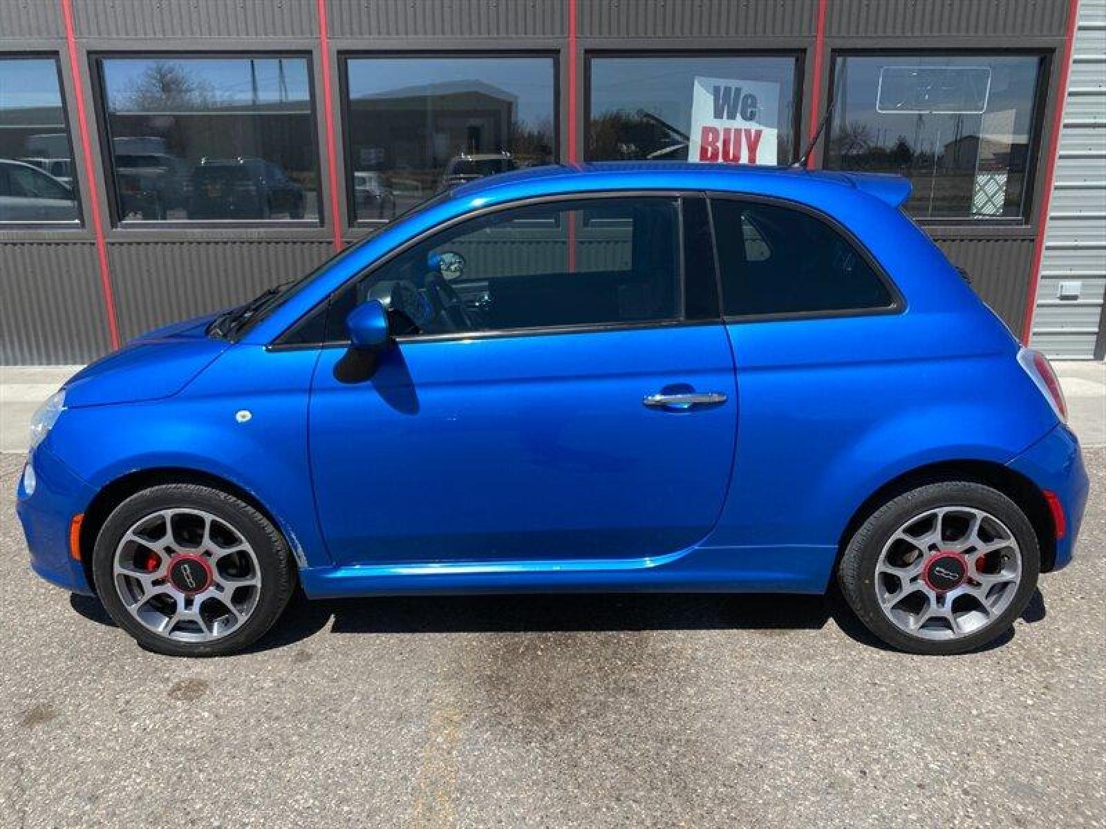 2015 Blue FIAT 500 Sport (3C3CFFBR7FT) with an 1.4L I4 101hp 98ft. lbs. engine, 5 Speed Manual transmission, located at 842 E South Street, Powell, WY, 82435, (307) 754-7289, 44.752300, -108.746933 - Photo #17