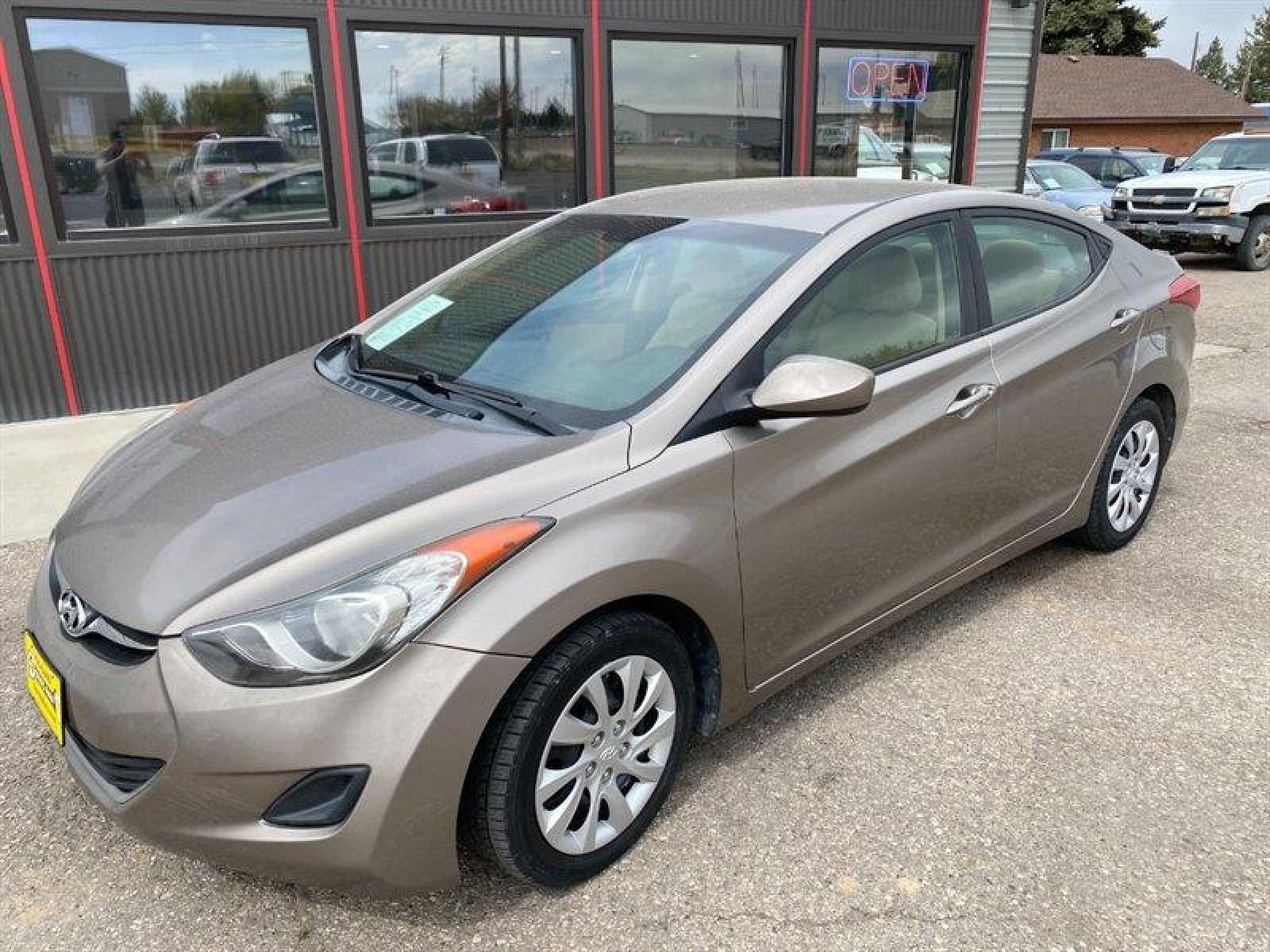 2011 Tan Hyundai ELANTRA GLS (5NPDH4AE5BH) with an 1.8L I4 148hp 131ft. lbs. engine, 6 Speed Manual transmission, located at 842 E South Street, Powell, WY, 82435, (307) 754-7289, 44.752300, -108.746933 - Photo #0