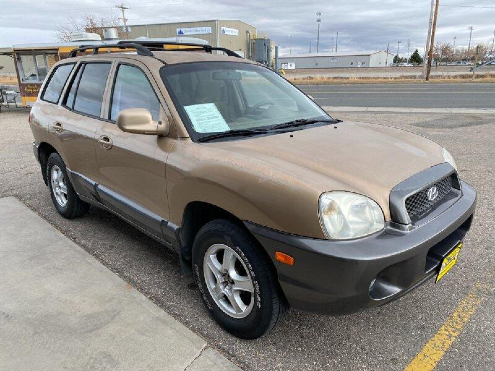 2003 Gold Hyundai SANTA FE (KM8SB12BX3U) with an 2.4L I4 138hp 147ft. lbs. engine, 5 Speed Manual transmission, located at 842 E South Street, Powell, WY, 82435, (307) 754-7289, 44.752300, -108.746933 - Photo #1