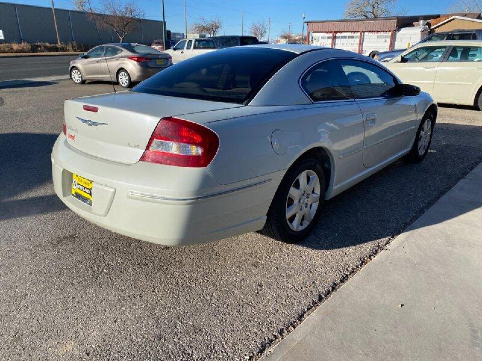2003 Satin White Pearlcoat Chrysler Sebring LX (4C3AG42G73E) with an 2L NA I4 single overhead cam (SOHC) 16V engine, Automatic transmission, located at 842 E South Street, Powell, WY, 82435, (307) 754-7289, 44.752300, -108.746933 - Photo #20