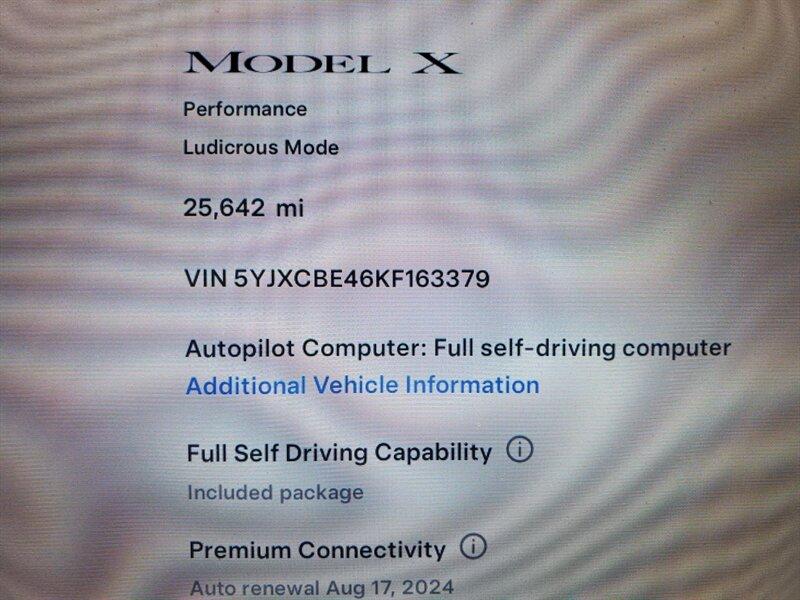 2019 Solid Black Tesla Model X Performance (5YJXCBE46KF) with an Electric 762hp 730ft. lbs. engine, Automatic transmission, located at 842 E South Street, Powell, WY, 82435, (307) 754-7289, 44.752300, -108.746933- Photo#12