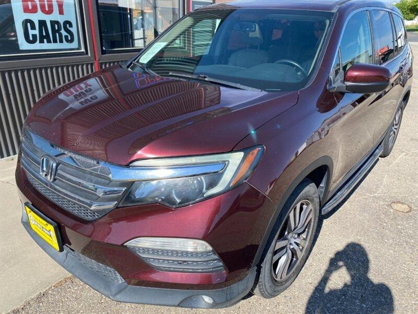 2016 Burgundy Honda Pilot EX-L (5FNYF5H5XGB) with an 3.5L V6 280hp 262ft. lbs. engine, 6-Speed Shiftable Au transmission, located at 842 E South Street, Powell, WY, 82435, (307) 754-7289, 44.752300, -108.746933 - Photo#0