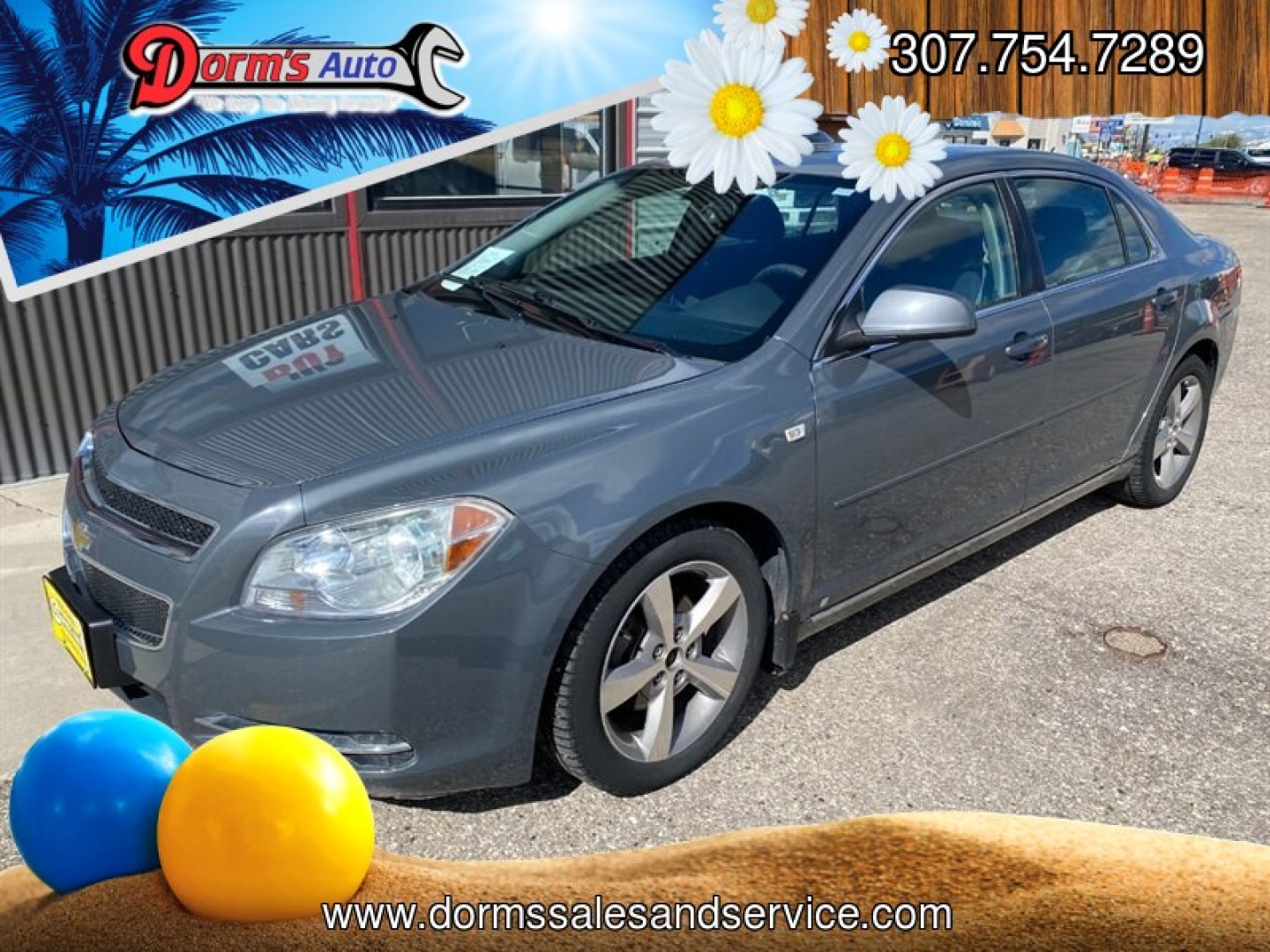 2008 Gray Chevrolet Malibu LT (1G1ZH57B284) with an Ecotec 2.4L I4 169hp 160ft. lbs. engine, Hydra-Matic 4T45 4-S transmission, located at 842 E South Street, Powell, WY, 82435, (307) 754-7289, 44.752300, -108.746933 - Photo#0